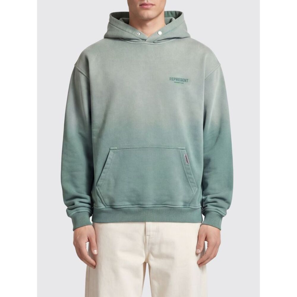 Represent Men Represent Relaxed Fit Cotton Hoodie With Printed Logo
